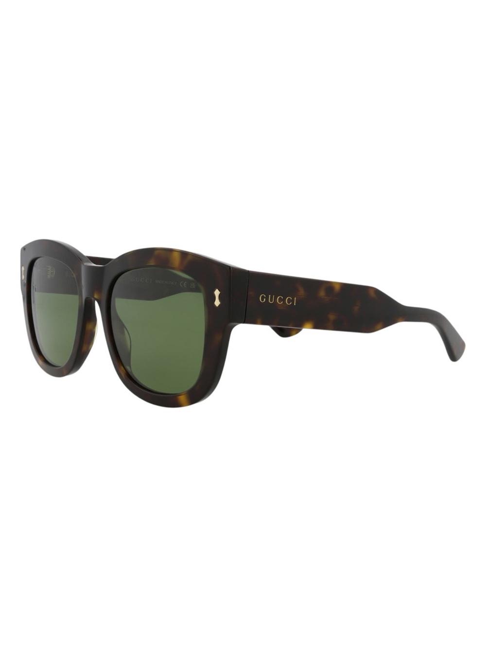 Gucci Tortoiseshell Sunglasses with Green Lenses